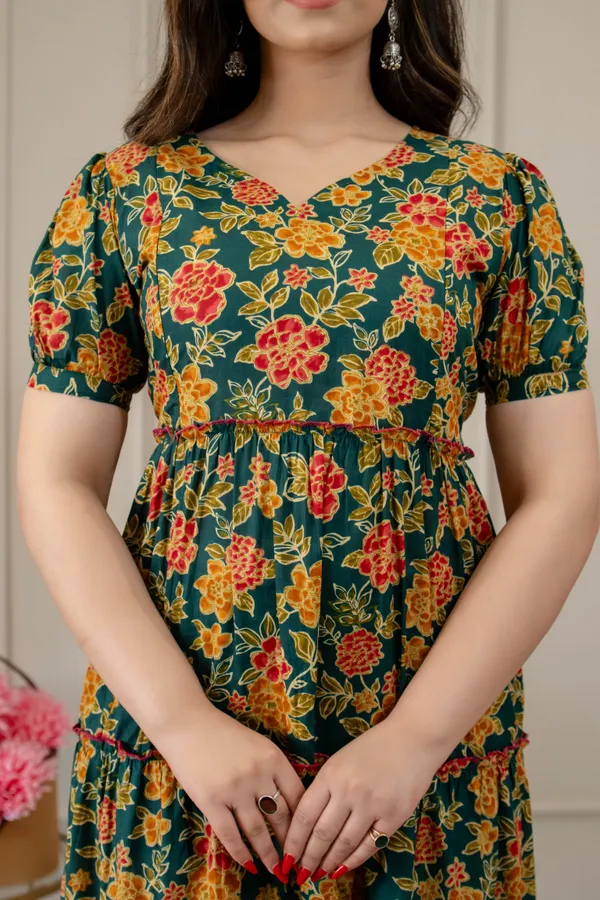 GREEN_PRINTED_MATERNITY_DRESS