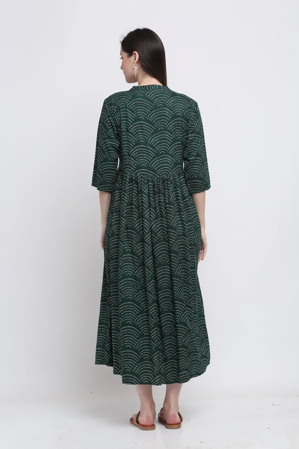 GREEN__BANDHEJ_PRINTED_MATERNITY_DRESS
