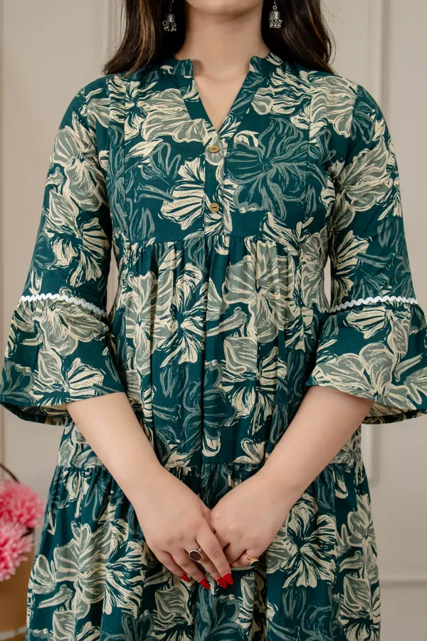 GREY_GREEN_MATERNITY_KURTA_PANT_SET_