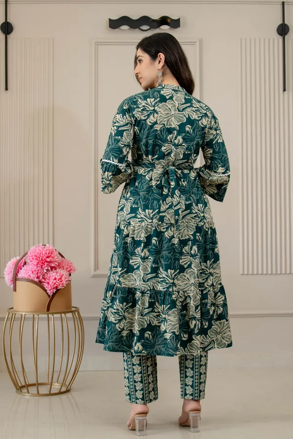 GREY_GREEN_MATERNITY_KURTA_PANT_SET_