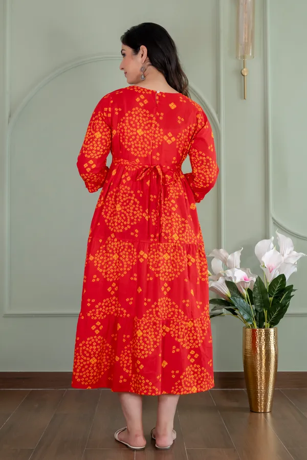 Bandhani_Print_Maternity_Kurti