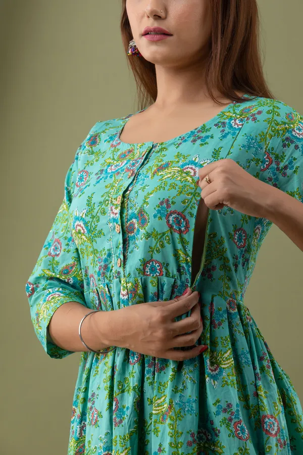 LIGHT_GREEN_FLOWER_PRINTED_MATERNITY_DRESS