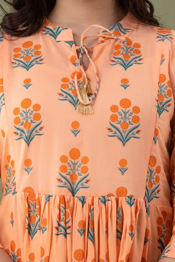 LIGHT_ORANGE_MATERNITY_DRESS