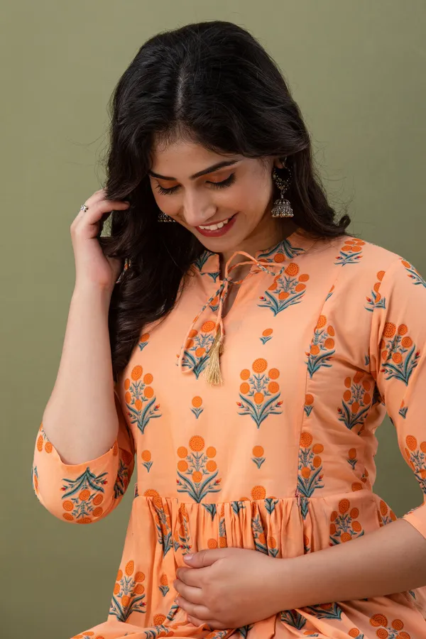 LIGHT_ORANGE_MATERNITY_DRESS