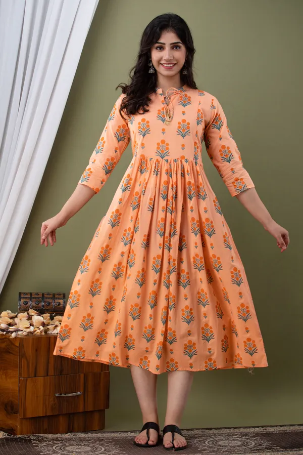 LIGHT_ORANGE_MATERNITY_DRESS