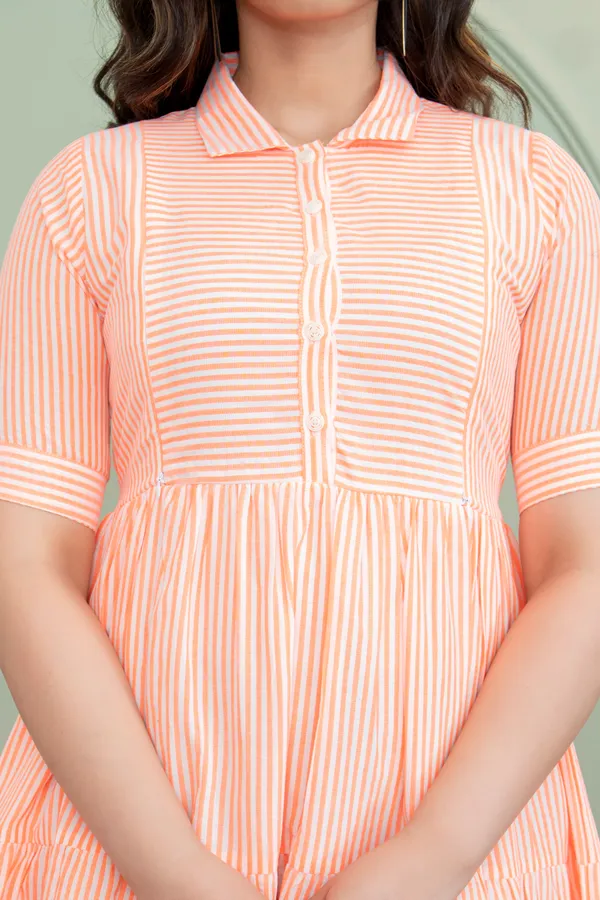LIGHT_ORANGE_MATERNITY_DRESS