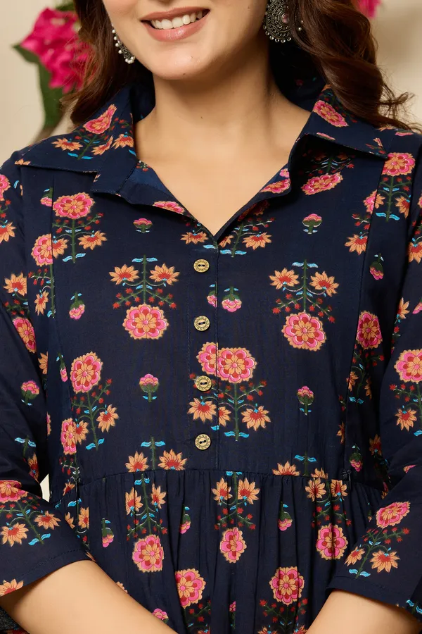 NAVY_BLUE_FLOWER_PRINTED_MATERNITY_DRESS