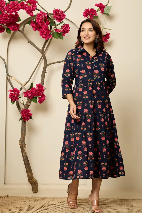 NAVY_BLUE_FLOWER_PRINTED_MATERNITY_DRESS