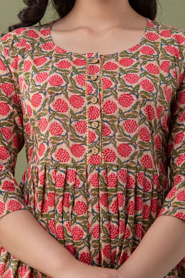 PEACH_RED_FLOWER_PRINTED_MATERNITY_DRESS