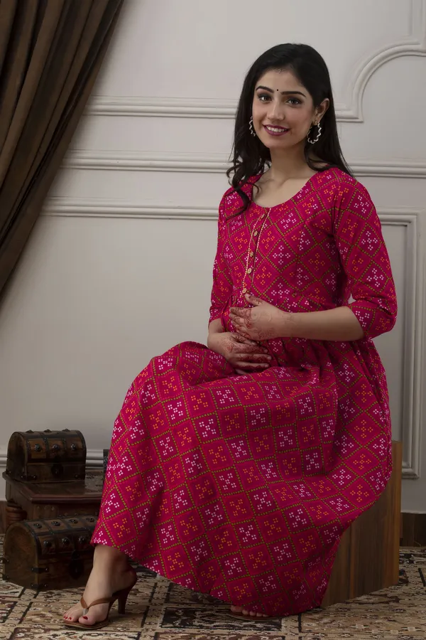 PINK_BENDEJ_PRINTED_MATERNITY_DRESS