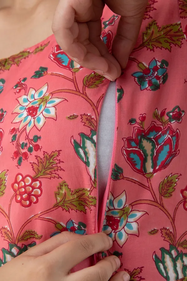 PINK_FLOWER_MATERNITY_DRESS