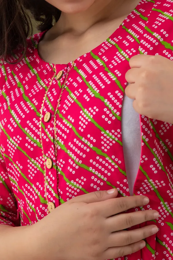 PINK_LEHRIYA_BANDEJ_PRINTED_MATERNITY_DRESSS