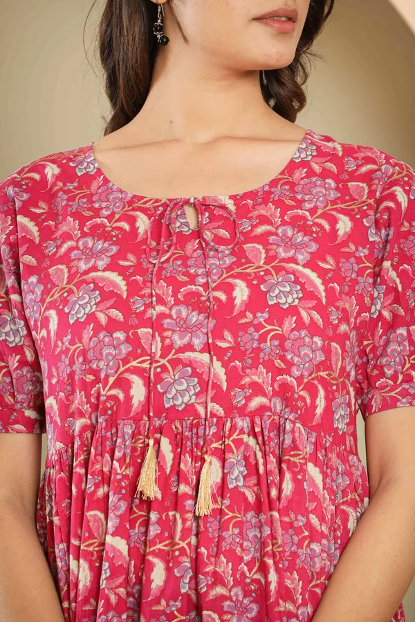 Pink_Cotton_flower_Printed_Flared_Dress