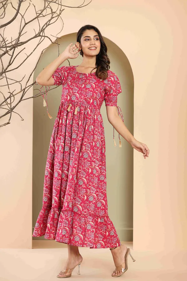Pink_Cotton_flower_Printed_Flared_Dress