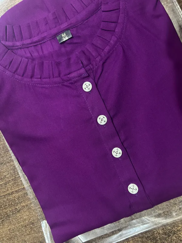 Purple_Rayon_Solid_Cut_Sleeves_Flared_Top
