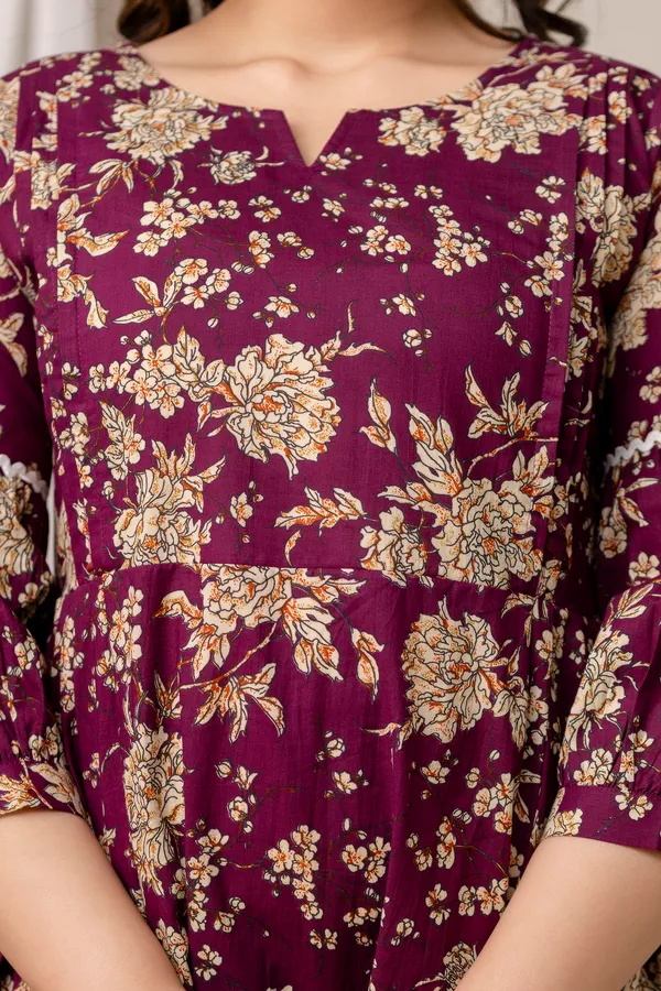Purple_flower_printed_maternity_dress