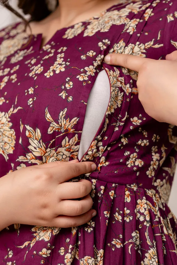 Purple_flower_printed_maternity_dress