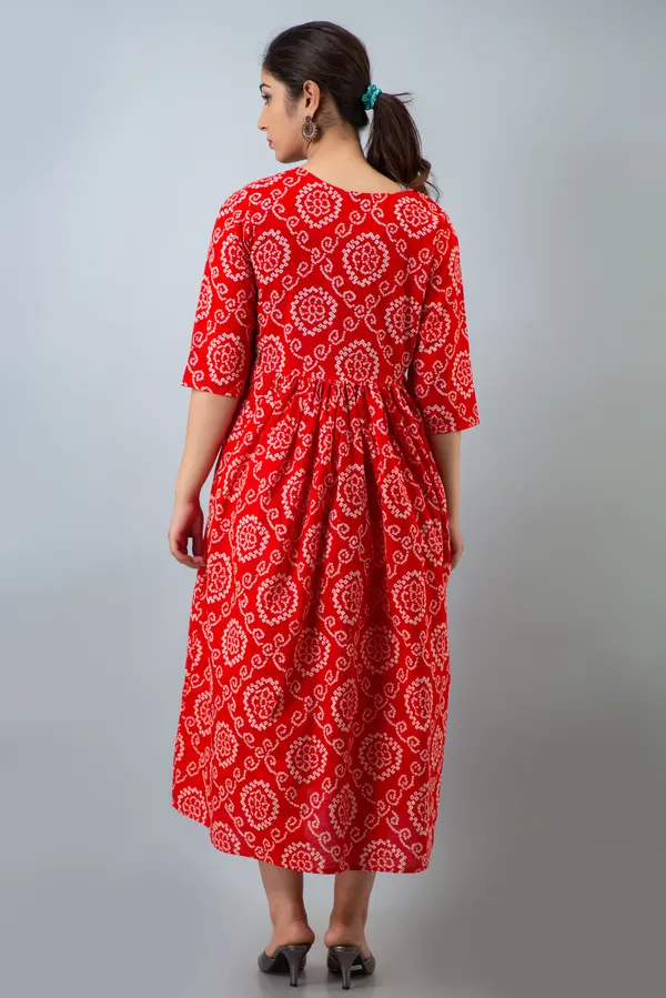 RED_BENDHEJ_MATERNITY_DRESS