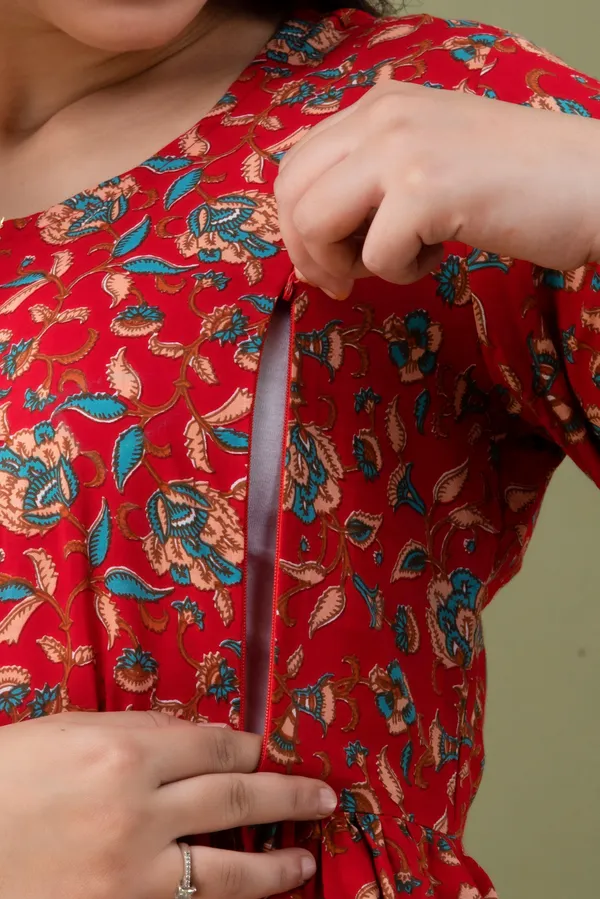 RED_FLORAL_PRINTED_MATERNITY_DRESS