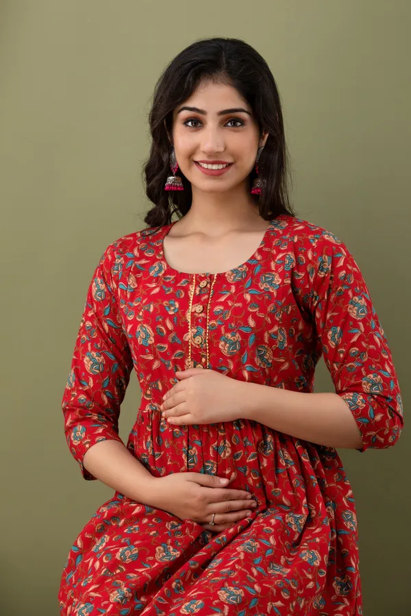 RED_FLORAL_PRINTED_MATERNITY_DRESS