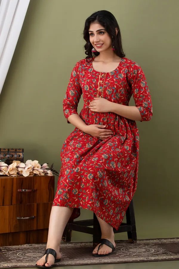 RED_FLORAL_PRINTED_MATERNITY_DRESS
