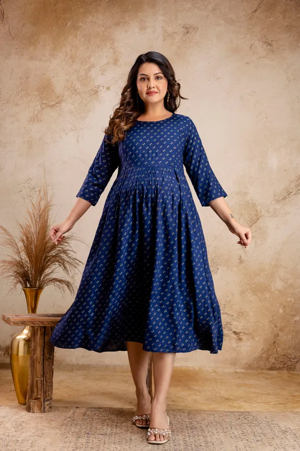 Reyon_Printed_Maternity_Dress