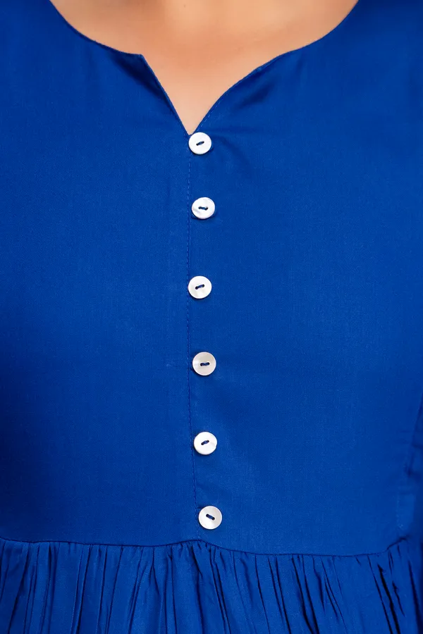 Royal_BLUE_Solid_MATERNITY_KURTA_PANT_SET