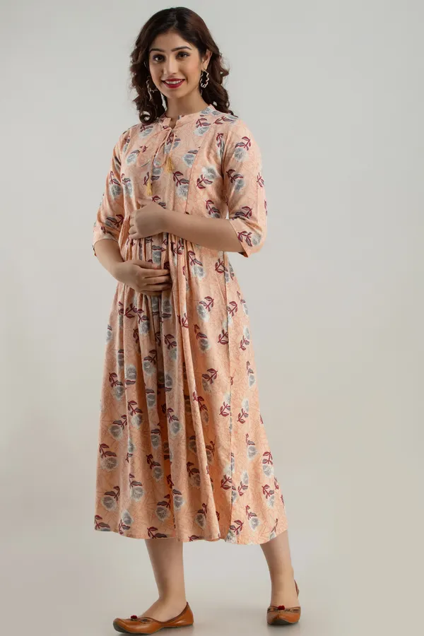 SKIN_FLOWER_PRINTED_MATERNITY_DRESS