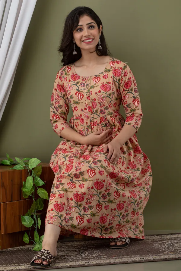 SKIN_FLOWER_PRINTED_MATERNITY_DRESS
