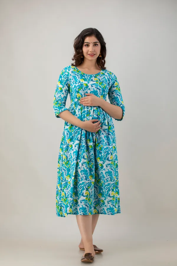 SKY_BLUE_PRINTED_MATERNITY_DRESS