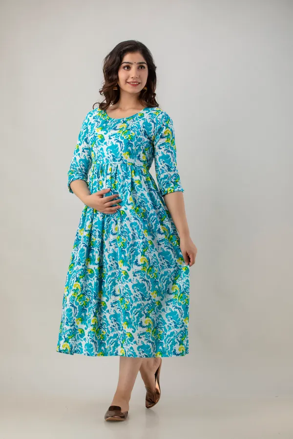 SKY_BLUE_PRINTED_MATERNITY_DRESS