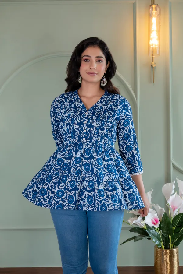 Cotton_Floral_Block_Printed_Maternity_Top