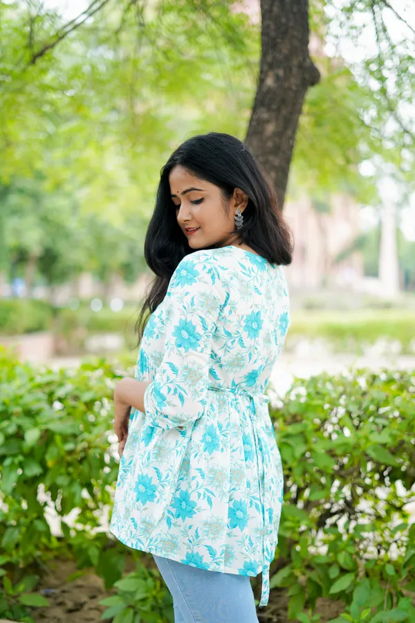 White_Cotton_Floral_Printed_Ali_Cut_Short_kurti