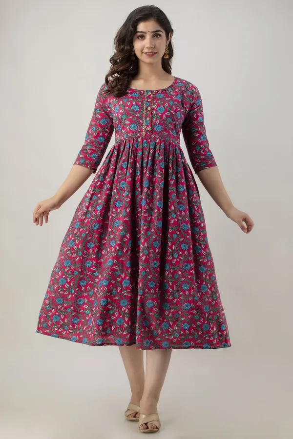 Zipless_Printed_Pink_Cotton_Maternity_kurti