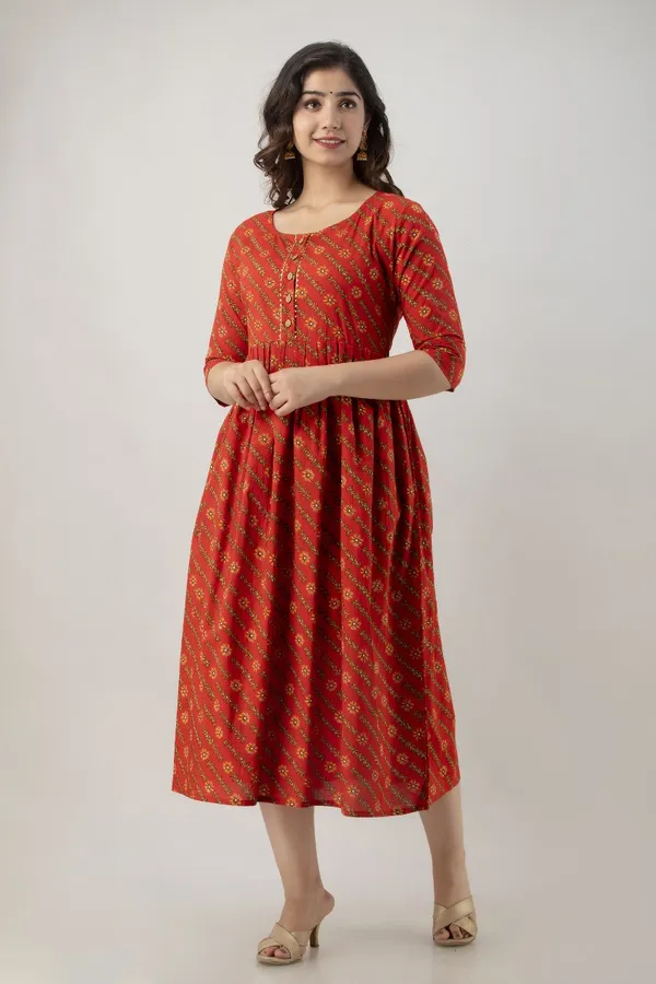 Zipless_Printed_Pink_Cotton_Maternity_kurti