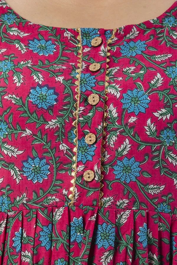 Zipless_Printed_Pink_Cotton_Maternity_kurti