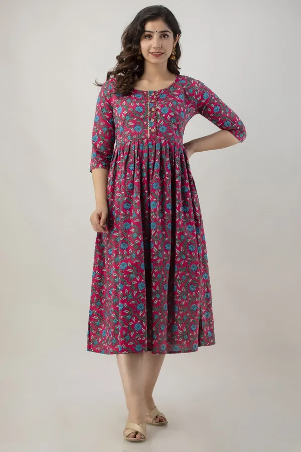 Zipless_Printed_Pink_Cotton_Maternity_kurti