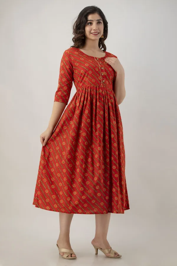 Zipless_Printed_Pink_Cotton_Maternity_kurti