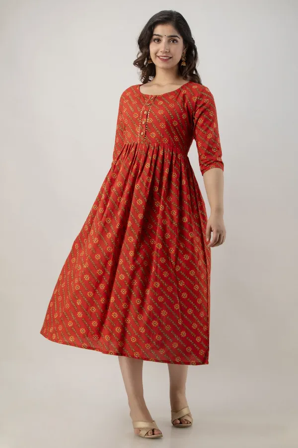 Zipless_Printed_Pink_Cotton_Maternity_kurti