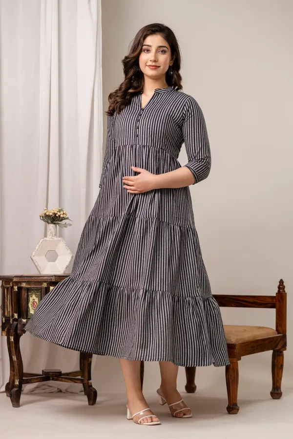 Black_south_cotton_maternity_dress