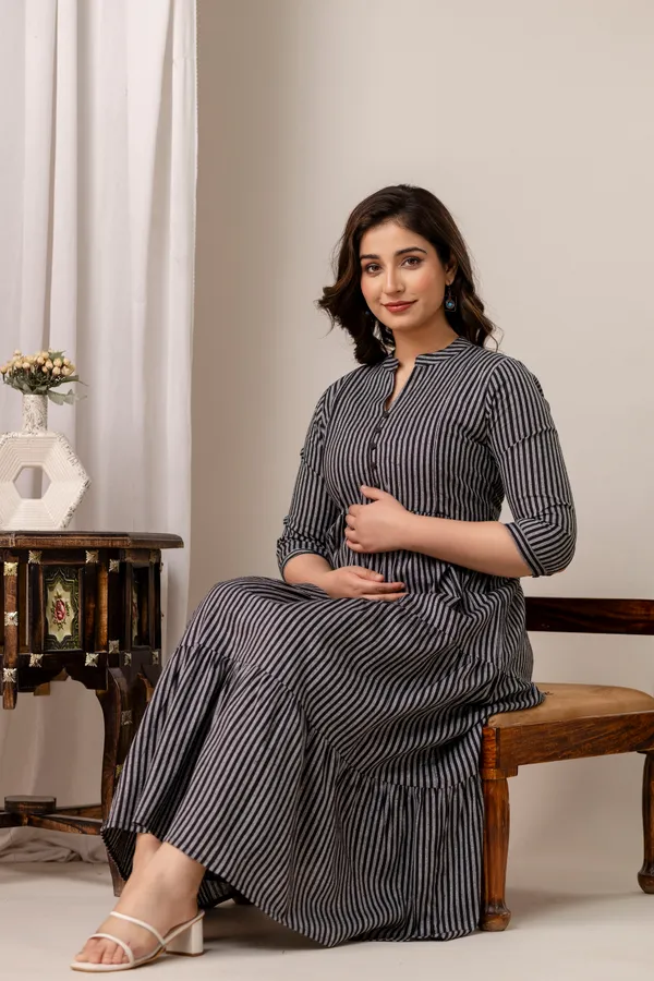 Black_south_cotton_maternity_dress