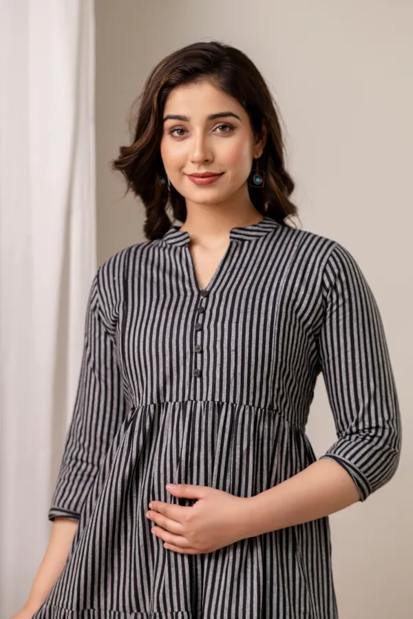 Black_south_cotton_maternity_dress