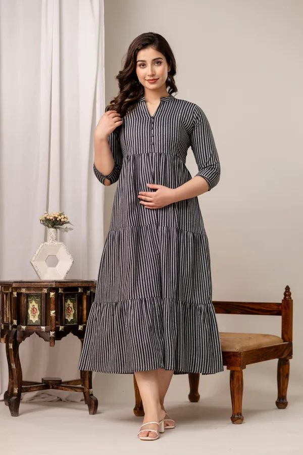 Black_south_cotton_maternity_dress