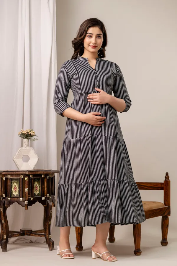 Black_south_cotton_maternity_dress