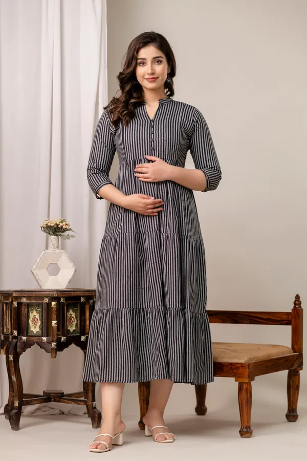 Black_south_cotton_maternity_dress