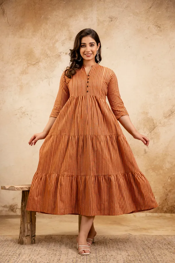 Orange_south_cotton_maternity_dress