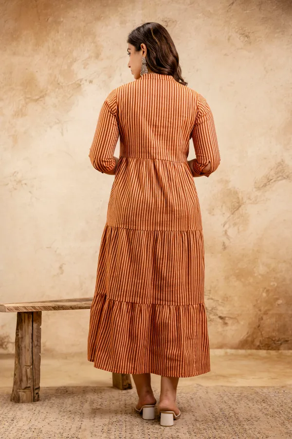 Orange_south_cotton_maternity_dress