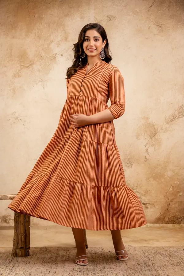 Orange_south_cotton_maternity_dress