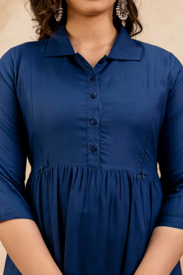 Teal_blue_4tyer_Maternity_long_dress