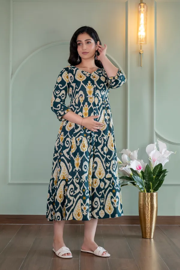 Maternity_Printed_Tiered_Kurti